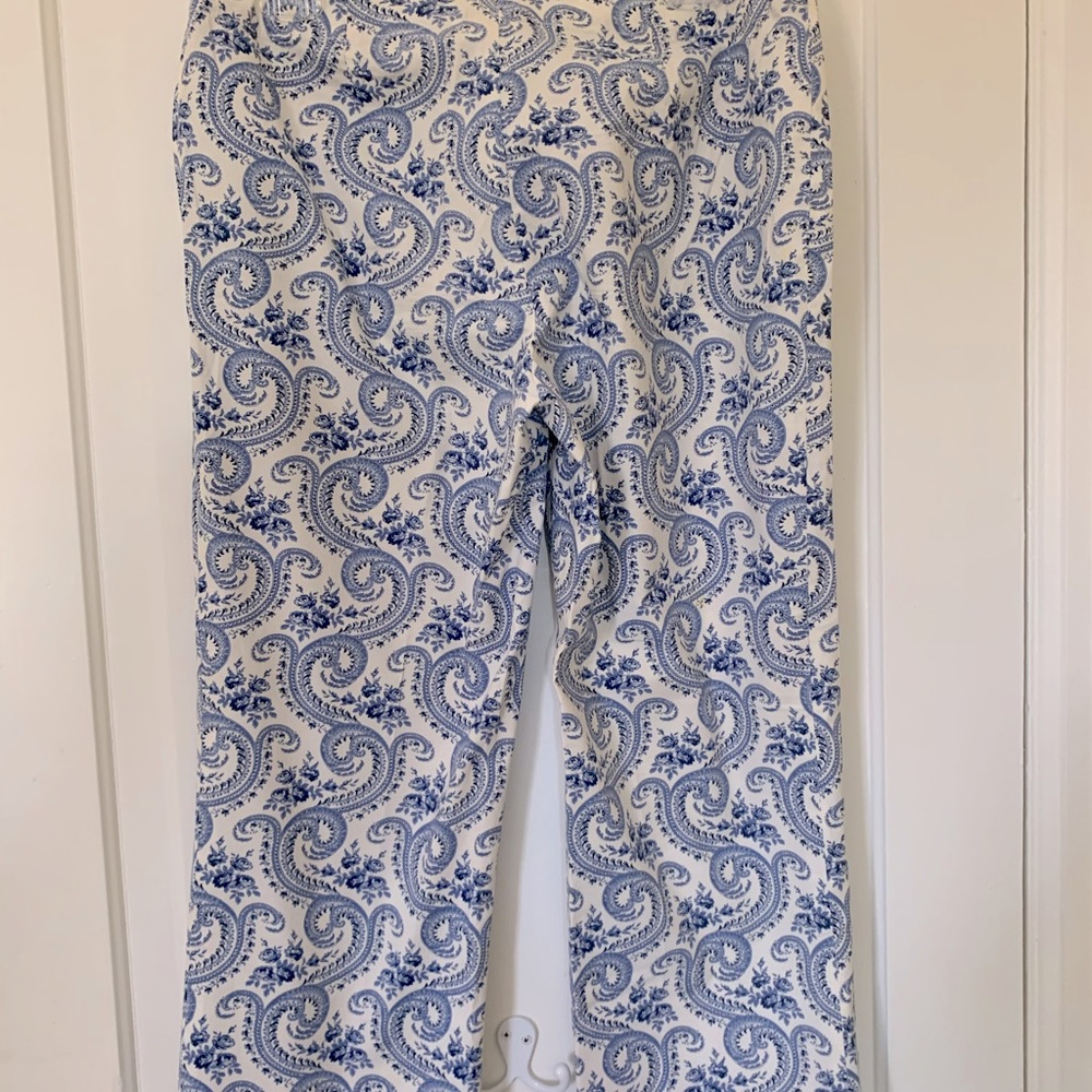 J CREW Capri Paisley Print Pants
